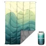 Outdoor Puffy Camping Blanket, Large Outdoor Blanket Waterproof, 55*79''