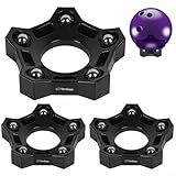 TonGass (3-Pack, Black Bowling Rotating Ball Cup, Bowling Cup Display Stand with Bearing Spinner Holder, Spare Balls Holder Spinner for Bowlings Sports Ball Display Stand Suitable for All Balls Types