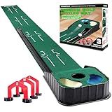 CHAMPKEY Golf Putting Green Indoor - Advanced Guides Golf Putting Mat - Enhance Putting Accuracy and Challenge