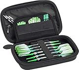 Casemaster Sentinel Dart Case with Zipper - Holds 6 Darts - Tactech Foam Protection Green
