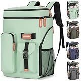 Insulated Cooler Backpack,33 Cans Multifunctional Double Deck Leakproof Cooler Bag with Sternum Strap,Large Capacity Lightweight Travel Camping Beach Backpack Cooler Ice Chest for Men Women