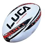 LUCA League Rugby Ball Size 5 Durable Water Resistant - Hand Stitched Training Balls 3 Ply Construction