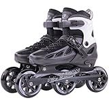 PAPAISON Adult Adjustable Inline Skates for Men Women with 3 100mm Wheels, Outdoor Blades Female Male Fitness Speed Racing Skates, Roller Skates for Teens Boys Girls