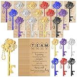 Yiyiring 36 Sets Team Appreciation Gifts Bulk for Coworker Employee Metal Bottle Opener Keychain Thank You Card Funny Gift for Volunteers Cheer Team Group Staff