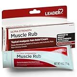 Leader Muscle Rub - Fast-Acting, Deep Penetrating Relief for Sore Muscles and Joints, Minor Arthritis and Back Pain Relief, Non-Greasy Formula Topical Analgesic, Camphor, Menthol & Methyl Salic