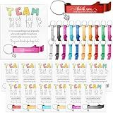 Yiyiring 40 Sets Team Employees Appreciation Gifts Motivational Colored Bottle Opener Keychain Encouragement Cards Inspirational Gifts for Staff Coworker Teacher Staff Volunteer