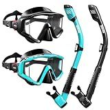 Aegend Snorkeling Gear Set for Adults with Mask & Snorkel & Travel Mesh Bag