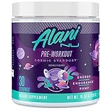 Alani Nu Pre Workout Powder Cosmic Stardust | Amino Energy Boost | Endurance Supplement | Sugar Free | 200mg Caffeine | L-Theanine, Beta-Alanine, Citrulline | 30 Servings