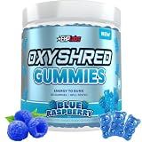 EHP Labs OxyShred Pre Workout Energy Gummies, Blue Raspberry, 40 Servings | 100mg Natural Caffeine, 1000mg L-Carnitine, Vegan & Halal Friendly, No Artificial Colors, Zero Aspartame, HPLC Tested