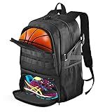 BROTOU Basketball Bag, Soccer Backpack Volleyball Football Backpacks Sports Gym Bags with Shoe and Ball Compartment