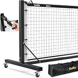 Fostoy Pickleball Net Set, Pro Aluminum Frame with Dual-Side Net Tensioning System, Locking Wheels, 22FT Tournament Regulation Size, Portable with Carry Bag for Outdoor & Driveway