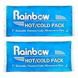 Soft Ice Packs Reusable Gel Pack 2, Hot and Cold Gel Ice Packs for Injuries, Headaches, Joint Pain Relief, Comfort Ice Pack Flexible Therapy on Neck, Ankle, Knee, Leg, Shoulder, Elbow, Wrist, Feet