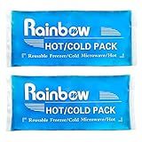 Soft Ice Packs Reusable Gel Pack 2, Hot and Cold Gel Ice Packs for Injuries, Headaches, Joint Pain Relief, Comfort Ice Pack Flexible Therapy on Neck, Ankle, Knee, Leg, Shoulder, Elbow, Wrist, Feet