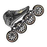 Professional Carbon Fiber Speed Skates Adult Men's and Women's Skates 4-Wheels Single-Row Speed Inline Skates Shoes Black Inline Skate Shoes (Black, US7.5/EU40)
