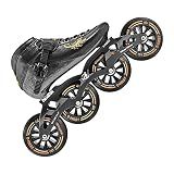 Professional Carbon Fiber Speed Skates Adult Men's and Women's Skates 4-Wheels Single-Row Speed Inline Skates Shoes Black Inline Skate Shoes (Black, US7.5/EU40)