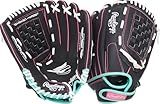 Rawlings | Sure Catch Youth Series Softball Glove | 12.5" | Right Hand Throw | Black/Mint/Pink
