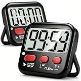 Antonki 2 Pack Digital Timer for Kids Classroom Kitchen Timers for Cooking