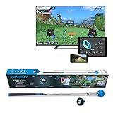 PHIGOLF Phigolf2 Golf Simulator with Swing Stick for Indoor & Outdoor Use, Golf Swing Trainer with Upgraded Motion Sensor & 3D Swing Analysis, Compatible E6 Connect APP, Works with Smartdevices