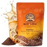 Spark Mushroom Coffee Ground USDA Organic with 7 Adaptogenic Mushrooms, Ashwagandha L-Theanine & Collagen Peptides, Premium Instant Coffee for Focus, Immmunity, Digestion and Skin Support, 30 Servings