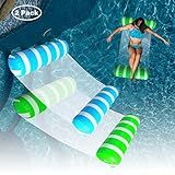 2 Pack Float Hammock,Pool Float Lounger,Water Swimming Floating Bed Hammock,Comfortable Inflatable Lounger, for Adults Vacation Fun and Rest