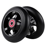 2pcs Replacement 100mm Pro Scooter Wheel with Abec 9 Bearings Fit for MGP/Razor/Lucky Pro Scooters (Black)