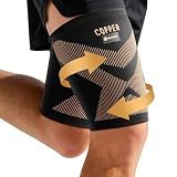 Copper-Infused Thigh Compression Sleeves 1 Pair Upgrade Medical-Grade