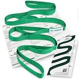 Trideer Stretching Strap with Loops & Leg Lifter, Non-Elastic PT-Style Physical Therapy Strap for Knee Replacement Rehab, Hamstring, Calf & Back Stretcher Mobility, Hip, Shoulder & Yoga