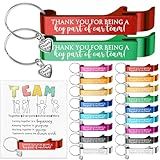 Yiyiring 20 Sets Team Employees Appreciation Gifts Motivational Colored Bottle Opener Keychain Encouragement Cards Inspirational Gifts for Staff Coworker Staff Volunteer