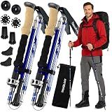 Trekology Trek-Z Hiking Trekking Poles, Walking Stick for Men, Women, 2pc