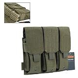 EXCELLENT ELITE SPANKER Tactical Molle Single/Double/Triple Mag Pouch for M4 M14 M16 AR15 AR10 G36 Magazine Holds 2 Mags(Ranger Green)