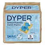 DYPER - Smurftastic Swim Pants - Affordable Diapers, Hypoallergenic, Plant-Based, Absorbent & Quick-Drying, Eco-Friendly, Fun Prints - Size S, 15-26 lbs (21 Count)