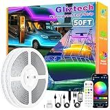 Gliztech 50FT Led Boat Lights, Marine Pontoon Led Lights with App