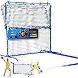 Pickleball Practice Rebounder Net Adjustable Angle for Dinks Volleys Solo Team Training Equipment, 6FT Mini Pickle Ball Net Portable Trainer for Outdoor Driveway Backyard Indoor Garage, Easy Setup