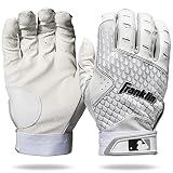 Franklin Sports MLB 2nd Skinz Batting Gloves - Adult Medium - White