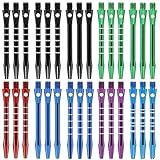 KALIONE 30 Packs Dart Shafts, Multi-color Dart Shafts for Steel Tip, Aluminum 2BA Thread Dart Accessories, 50 mm/53 mm Dart Shafts Replacement Kit with Rubber O Rings for Dart Sharpener flights Sports