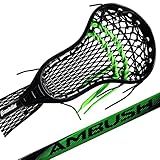 Franklin Sports Boys + Mens Lacrosse Sticks - Attack + Midfield Lax Stick - Lightweight Kids + Adults Aluminum Lacrosse Stick - Ambush - 30", Black/Green