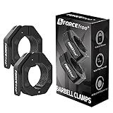 Quick Release Olympic Barbell Collars 2" (Pair) - Non-Slip Weightlifting Barbell Clips for Secure Powerlifting, Home & Gym - High-Strength Metal Bar Clamps