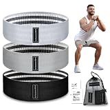 3 Levels Exercise Bands, Workout Fabric Resistance Bands for Women and Men