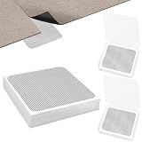 REDPOPO Carpet Tile Tape, 4 x 4'' No Residue Carpet Tape for Area Rugs Keeping Corners Flat, Reusable Carpet Adhesive Tape for Hardwood Floors Stair Treads Tile Floors, Floor Protection (50)
