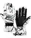 TOBEHIGHER Winter Ski Gloves - 5-Finger Waterproof Snowboarding Gloves, Touchscreen for Men