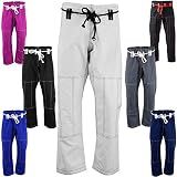 Roar BJJ Gi Pants Brazilian Jiu Jitsu Gi Martial Arts MMA Grappling Kimono New (White/Black, A3)