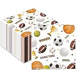 50PCS All Star Sports Themed Party Paper Napkins, 6.5" Disposable Baseball Football Soccer Basketball Volleyball Luncheon Napkins Party Supplies for Birthday Sports Events Celebrations Decorations