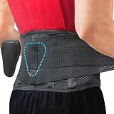 Sparthos Back Brace for Women & Men, Sciatica, Lower Back Pain - Black-S