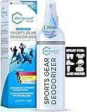 Wellproof Sports 3X Odor Eliminator Spray (1700+ Uses) – Powerful Nano Enzyme Deodorizer for Shoes, Gym Bags, Pads, Boxing Gloves, Helmets & Athletic Gear – Plant-Based, Concentrated Formula
