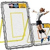 Adjustable Volleyball Rebounder Net 7x4FT/4x4FT– Bounce Back Practice Equipment for Volleyball Spike, Serving Trainer for Lacrosse Training, Ideal for Outdoor Indoor and Backyard Training (7x4 ft)