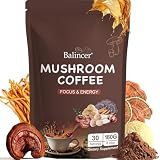 Mushroom Coffee Instant Powder with Adaptogens & Superfoods, 30 Servings