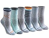 Dickies Women's Dri-Tech Advanced Moisture Wicking Mid-Crew Socks, Available in M-L (6,12 Pairs), Blue Assorted (6 Pairs), Medium