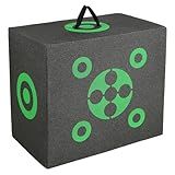 VEVOR Archery Target Block, 16"x18" All-Side Bow Target Block, Outdoor Portable Archery Target with Carry Handle, Easy Arrow Removal, Great Visibility, Lightweight, Easy to Transport, Black