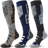 Anlisim 3 Pairs Unisex Merino Wool Thermal Warm Ski Knee High Long Socks