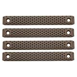 Tizuqe 4 Pcs High-Strength Nylon Rail Covers, Non-Slip Low Profile Panel Protectors for M-LOK System, Heat Resistant Grip Guard Accessories (12cm / 8cm)